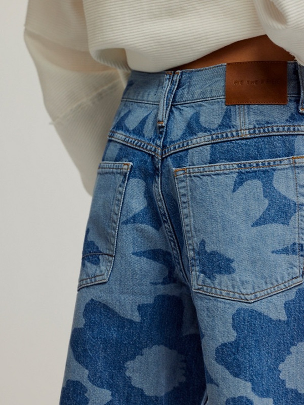 Free People Montana Printed Denim Shorts - Picture 5 of 7